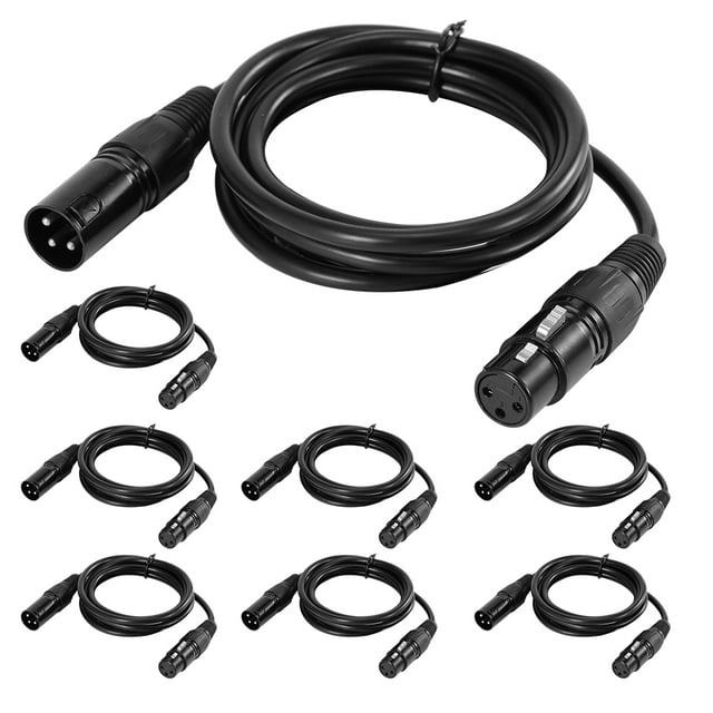 Amdohai 1M/3.3ft XLR Cable DMX Stage Light Cable 3-Pin