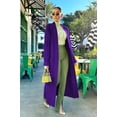 thumbnail image 5 of Long Sleeve Cardigan Sweaters for Women Casual Knit Sweater Coat Outwear with Pockets Purple L, 5 of 6