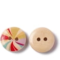 thumbnail image 2 of 100Pcs Lovely 2-Hole Basic Sewing Button Wooden Buttons Colorful Craft Buttons for Garment Sewing Buttons and DIY Craft Projects, 2 of 3