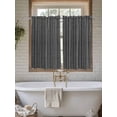 thumbnail image 4 of Vintage Black Bathroom Window Curtain, Country Farmhouse Plants Tree Pattern Light Filtering Coffee Kitchen Curtains, Bedroom Living Room Curtains 2 Panel 84"x45", 4 of 6