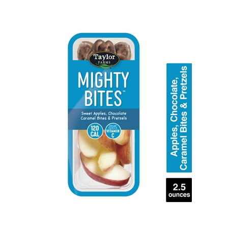 Taylor Farms® Mighty Bites Apples, Chocolate, Caramel Bites & Pretzels 2.5oz