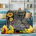 thumbnail image 3 of LHSHID Daughter Gift from Mom Dad Sunflower Blanket to My Daughter Never Forget That I Love You Fleece Ultra Soft Micro Light Weight Warm Bed Throw Blanket 30"x40", 3 of 8