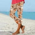 thumbnail image 2 of SwiftWear Women's Halloween Print Capris - High Waisted Slim Fit Capri Legging with Cute Pumpkin Ghost Pattern Stretch Fall Seasonal Pants S-3XL​, 2 of 5