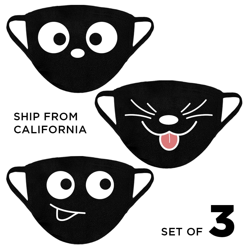 Download Awkward Styles Reusable Cloth Face Masks Fabric Face Dust Mask Mouth Mask 3 Layered 100 Cotton Face Mask Breathable Face Mask Face Cover Protection Nose Mask Silly Faces Set Of 3