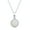 White, variant on Round Cut Lab Created Opal Gemstone Crown Pendant Necklace In 14k White Gold Plated 925 Sterling Silver With 18" Rope Chain Jewelry For Her