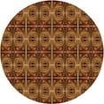 thumbnail image 1 of Ahgly Company Machine Washable Indoor Round Transitional Orange Area Rugs, 3' Round, 1 of 7