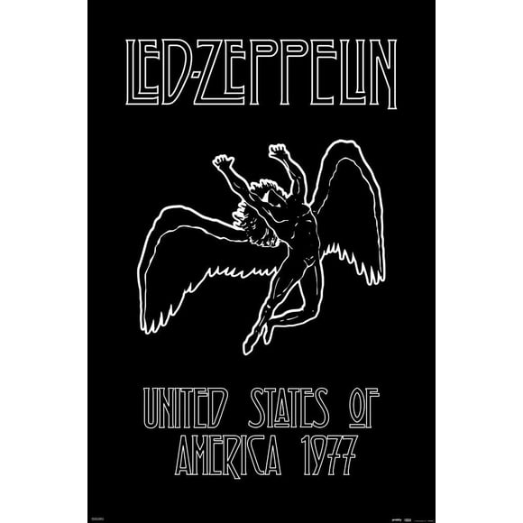 PHFZJYOU Led Zeppelin Icarus Album Cover 1977 70 Classic Rock Band Music Poster frameless Painting Canvas Wall Posters Art Picture Print Modern Home Family Bedroom office Decor 20x30inch