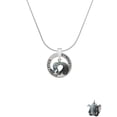 thumbnail image 2 of Delight Jewelry Resin Grey Elephant Gymnastics Ring Charm Necklace, 18", 2 of 4