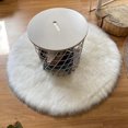 thumbnail image 3 of Round Fur Rugs For Bedroom Living Room Floor Shaggy Plush Soft Faux Sheepskin Carpet White Home Floor Mat Area Rug Bedside Rugs, 3 of 5