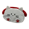 thumbnail image 1 of Estuche para lápices con diseño de gato, bolsa de almacenamiento para maquillaje y cosméticos, portátil, para estudiantes, bolígrafos Rojo Blanco, 1 of 8
