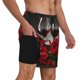 thumbnail image 2 of Fotbe Red Wine Rose Traje de Baño para Hombre – Shorts de Natación de Secado Rápido con Forro y Bolsillos-Large, 2 of 6