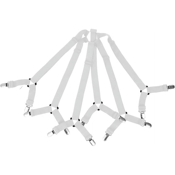 Sheet Scrunchy Holder Adjustable Mattress Hanger Holder Fitted Sheet Suspender Fitted Bed Sheet Clips Bed Sheet Fasteners Sheet Suspenders Sheet Clips Strap Sheet Suspenders Strap