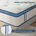 thumbnail image 4 of Innerspring Mattresses, Queen Size Mattress,12 Inch Hybrid Mattress, Individually Pocketed Innerspring, Medium Firm, White Memory Foam Mattresses,Cotton Bedroom Mattresses, 4 of 9
