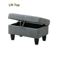 thumbnail image 2 of Aukfa 29" Storage Ottoman Bench with Lift Top for Home Office, Flannel, Dark Gray, 2 of 7