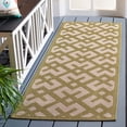 thumbnail image 2 of Safavieh Courtyard Alvin Geometric Indoor/Outdoor Runner Rug, Beige/Green, 2'3" x 6'7", 2 of 9