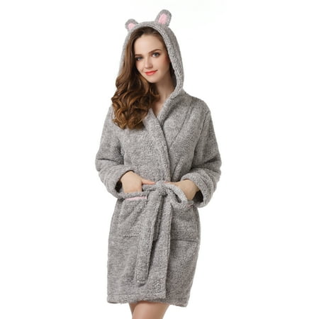 

richie house women s bathrobe robe with two ears rhw2498