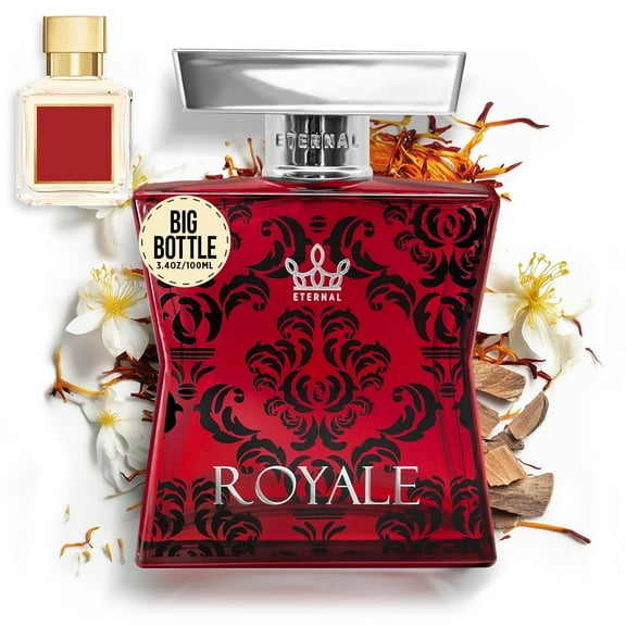 Eternal Royale - Inspired by Iconic Saffron Amber Perfume - 3.4 oz (100ml) - EDP - Long-lasting - Clean Ingredients - Unisex Perfume for Men & Women - 2000 sprays per bottle