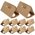 thumbnail image 4 of 10 portavasos con asa de cartón kraft, portavasos de café con doble orificio, portavasos desechable para bebidas frías o calientes, servicios de alimentos, té con leche, contenedor para llevar, 4 of 5
