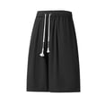 thumbnail image 5 of WIZUTIZ Men's Athletic Shorts Summer Cool Feel Elastic Waist Wide Leg Sports Five-Point Bottoms Twill Breathable Drawstring Relaxed Fit for Casual Outdoor Daily Wear Mens Fashion, 5 of 6