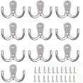 thumbnail image 2 of Ganchos para abrigos clásicos de alta resistencia, de doble punta montados en la pared con amplio uso aplicado para abrigos, toallas, sombreros, llaves y bolsos en los espacios de su hogar, 2 of 5
