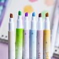 thumbnail image 5 of 6pcs Glitter Highlighter Pens Sparkling Pastel Art Marker for Note-Taking Scrapbook  Painting Stationery, 5 of 17