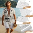 thumbnail image 6 of FOR U DESIGNS Ink Crane Leaf Print Matchable Couples' Outfit Button-up Shirt Or Flowy Dress Linen-Like Womens Sleeveless Sundress Mens Casual Shirt, 6 of 7