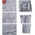 thumbnail image 3 of Lycody Boys 4-Pieces Suits Slim Fit Kids Outfits Vest Dress Pants Sets Formal Suit for Boy, 3 of 6