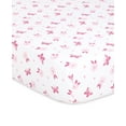 The Peanutshell Baby Girls' Nursery Bedding, 4 Pack Pink Butterfly