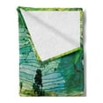 thumbnail image 2 of Landscape Soft Flannel Fleece Blanket, Aerial Vista Photo of Nature Scenery Abstract Fields with Rocks and Trees Print, Cozy Plush for Indoor and Outdoor Use, 70" x 90", Multicolor, by Ambesonne, 2 of 5