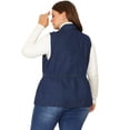 thumbnail image 4 of Chaleco utilitario de talgrande pamujer, ligero, sin mangas, anorak, cargo, con cordón, chaquede mezclilvaqueAzul oscuro 4X, 4 of 6