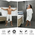 thumbnail image 3 of Smuge 4 Pack Bath Towels Extra Large 35 x 70 Inches,600 GSM Ultra Soft Large Bath Towel Set Quick Dry Bathroom Towelsfor Bathroom Kitchen Spa Hotel Gym（White）, 3 of 9