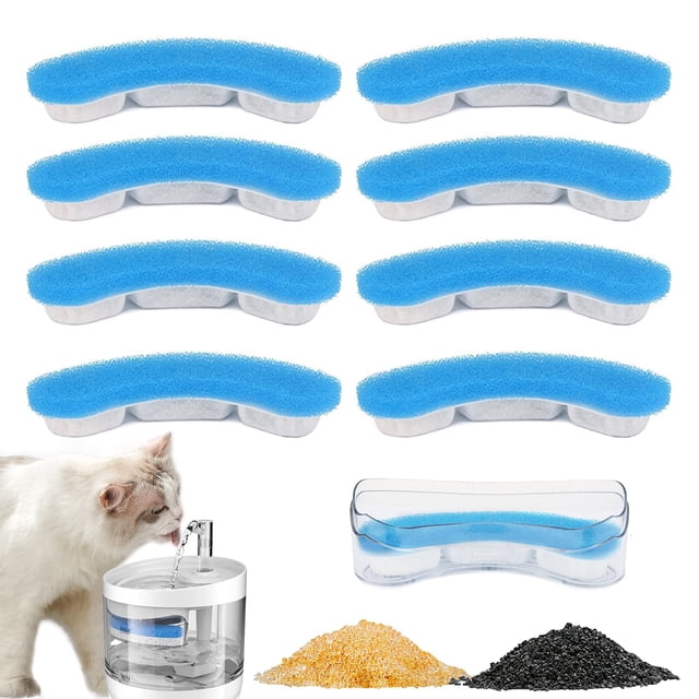 Paquete de 8 filtros para fuentes de agua Cat ROAESTKE para WF050 y WF100
