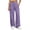 Purple, variant on Vibrex Lightweight Wide Leg Pants Women Front Seam Elastic Waist Sweatpants Women Casual Lounge Travel Pants with Pockets Solid Color Loose Pants
