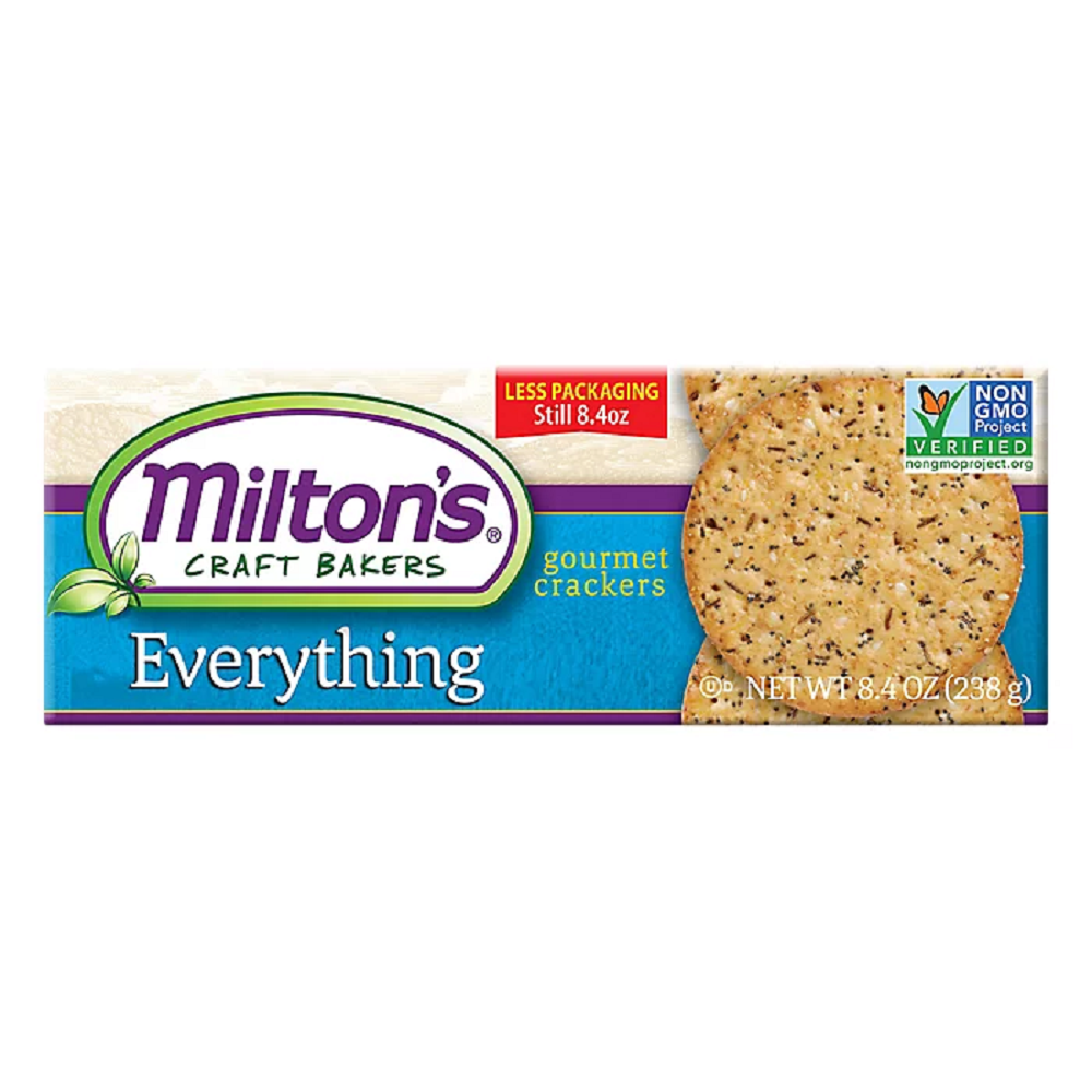 Milton's Everything Gourmet Cracker, 8.4oz (Pack of 8)