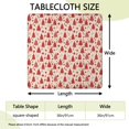 thumbnail image 2 of Red Christmas Tree Pattern Square Fitted Tablecloth with Elastic Edge,Square Table Cover,Washable Elastic Table Cover for Home Kitchen Party Decor 36"x36", 2 of 6