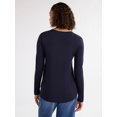 thumbnail image 4 of Free Assembly Women’s Cozy Yarn Crewneck Sweater with Long Sleeves, Lightweight, Sizes XS-XXXL, 4 of 5