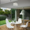 thumbnail image 3 of Livex Lighting Nyack 4 Light Outdoor Ceiling Mount in Nickel, 3 of 9