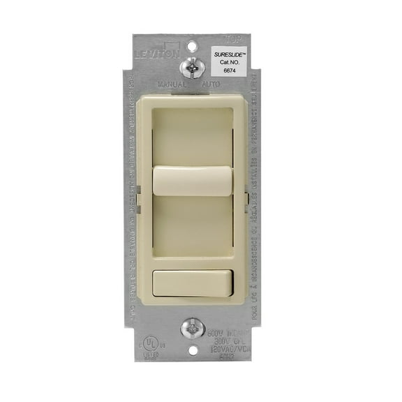 Leviton Decora Dimmer Switch 6674-P0I - Ivory - 2 Pack