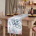 thumbnail image 2 of Table Runners 48 Inches Long Dress Scarves, Octopus Coastal Farmhouse Kitchen/Dining Table Runner, Short Coffee Tablerunners, Beach Nautical Ocean Coral Seahorse Vintage 13x48 Inch, 2 of 9