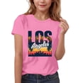 thumbnail image 2 of EGNMCR T-shirt Imprimé à Manches Courtes pour Enfants Col Rond Manches Courtes Décontracté Polyvalent pour Filles Haut en polyester, 2 of 5