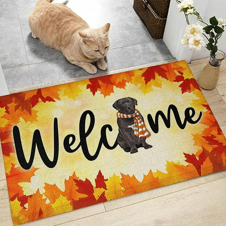 Welcome Mat Dog Prints, Door Floor Mat Dog Welcome