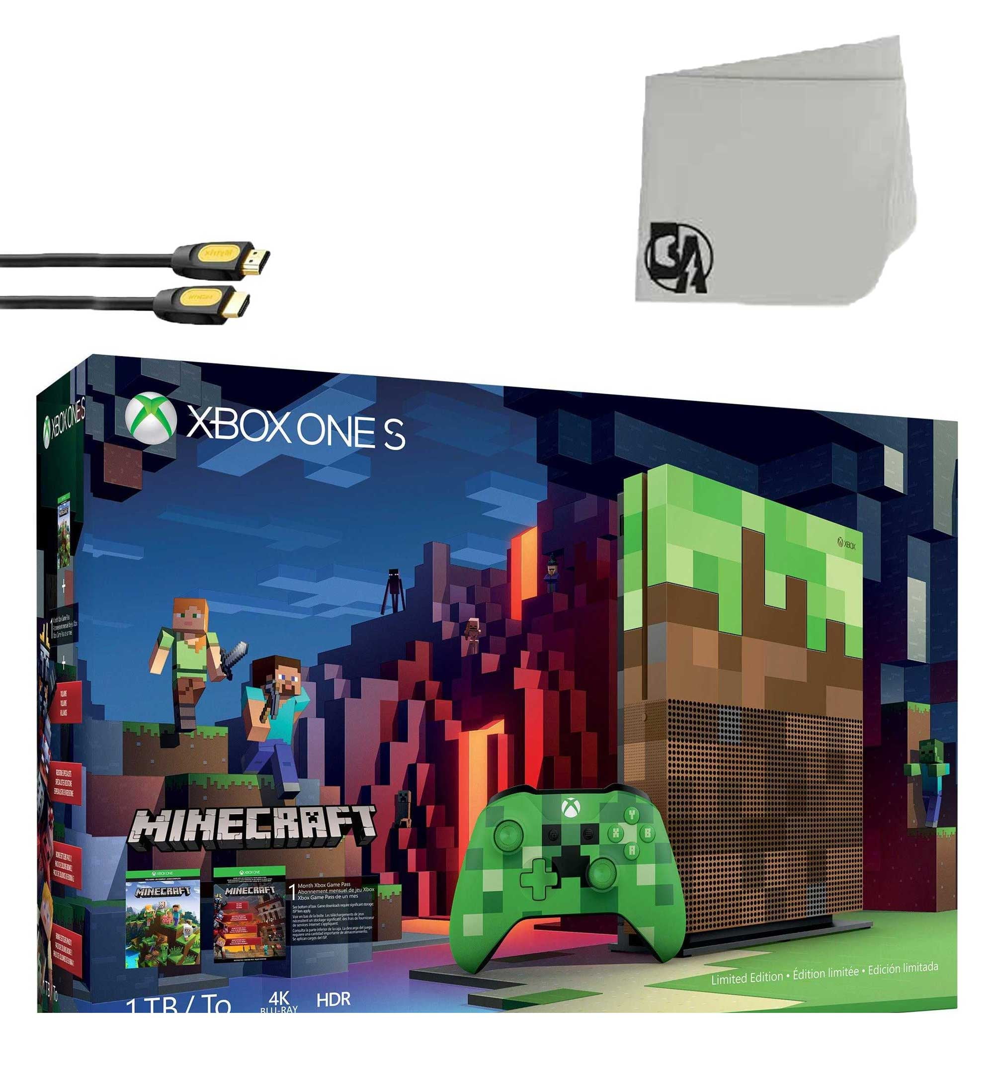 perecer exposición pausa Microsoft 23C-00001 Xbox One S Minecraft Limited Edition 1TB Gaming Console  with BOLT AXTION Bundle Used - Walmart.com