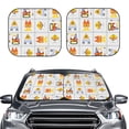 thumbnail image 2 of Kll Construction Signs Windshield Sun Shade 2-Piece Foldable Car Front Window Sunshade For Most Sedans Suv Truck- Large, 2 of 7