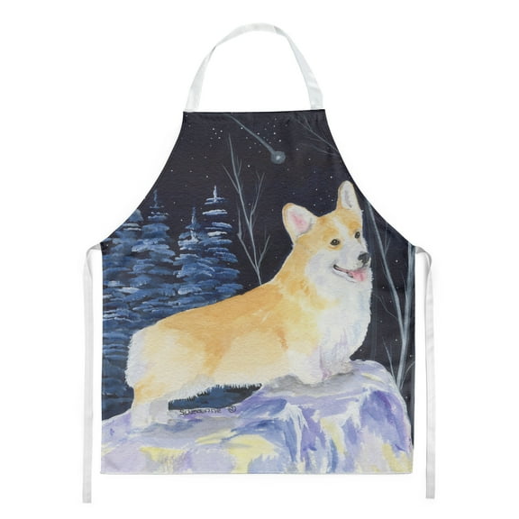Carolines Treasures SS8353APRON Starry Night Corgi Apron Large multicolor
