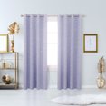 thumbnail image 1 of Cortinas opacas Deconovo con estampado de constelaciones y ojales, color morado claro, 132 cm de ancho x 274 cm de largo, para ventanas de casa u oficina., 1 of 6