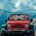thumbnail image 3 of XYZCANDO Cute Tiger Windshield Sun Shade Aluminum Foil Film Car Winshied Sunshade Compatible with 2007-2024 Wrangler Rubicon Sahara TJ JK JKU 2 & 4 Door 51.57 in *16.14 in, 3 of 7