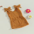 thumbnail image 3 of Toddler Baby Boys Girls Ribbed Sleeveless Tank Romper Infant Jumpsuit Shorts Outfits, 3 of 7