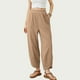 thumbnail image 2 of Pantalones de chándal para mujer 2025: forrados, holgados, deportivos, con bolsillos, de poliéster, de cintura alta, aptos para deporte/informal, para todas las estaciones, 2 of 6