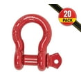 thumbnail image 2 of 1/2" Anchor Shackle Forged Carbon Steel w/ Alloy Screw Pin Load Limit # 2.0 Tons (4,000 lbs) | Double Rust Protection Heavy Duty D Ring Shackle for Towing, Rigging & Vehicle Recovery (20 Pack), 2 of 9