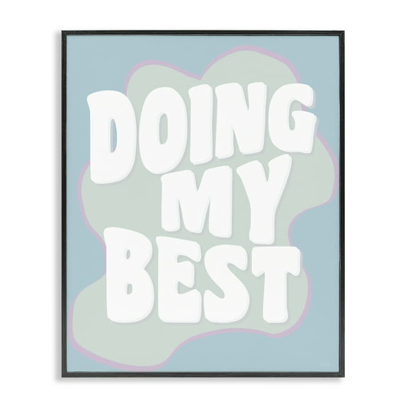 Stupell Industries Doing My Best Phrase Text & Numbers Painting Black Framed Art Print Wall Art, 11 x 14